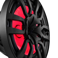 Load image into Gallery viewer, DS18 NXL Series Coaxial Marine Speaker w/ RGB Lights 10in 2-Way 200Watts RMS 4 ohm Black w/ Cover