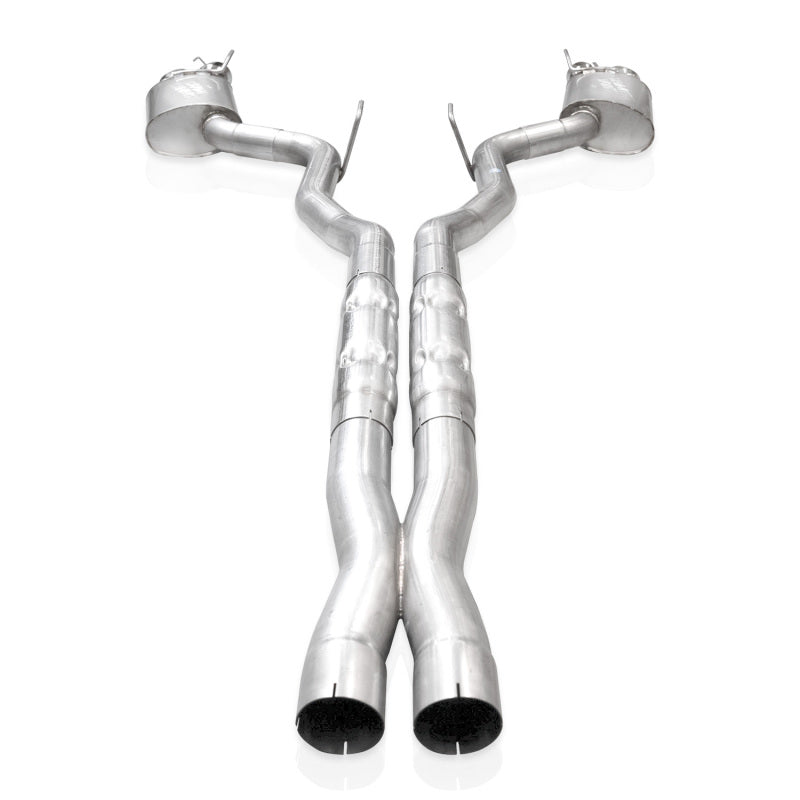 Stainless Works 2024 Mustang GT Catback Quad Tips Redline Sound X-Pipe Performance Connect Exhaust