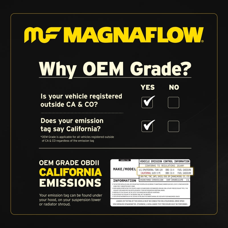 MagnaFlow Direct Fit Catalytic Converter 15-16 Ford Edge 3.5L FWD - Rear