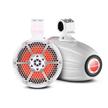 Load image into Gallery viewer, DS18 Marine And Powersports Towers 8in 1in Driver 180 Watts RMS RGB LED Lights Black