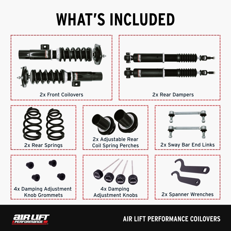 Air Lift Performance 15-20 Audi A3 / 15-24 VW GTI Coilover Kit - GTR Auto