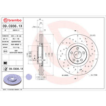 Load image into Gallery viewer, Brembo 16-24 Volvo XC90 / 18-24 XC60 Front Premium Xtra Cross Drilled UV Coated Rotor