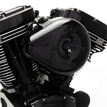 Load image into Gallery viewer, S&amp;S Cycle 07-17 BT Stealth Air Cleaner Kit w/ Black Teardrop Cover