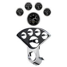 Load image into Gallery viewer, Autometer Old Tyme Black Direct Fit Dash Kit 55-59 Chevy Truck (1 x 3-3/8in. / 4 x 2-1/16in.) 2208-07