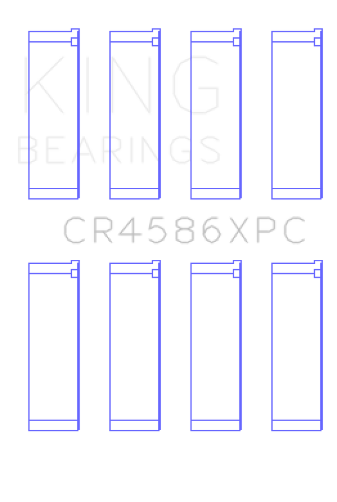 King Engine Bearings Mitsubishi 4B11T (Size 0.5) Coated Performance Rod Bearing Set