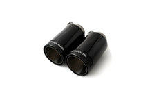Load image into Gallery viewer, Remus Stainless Steel 98mm Black Chrome Straight w/Carbon Insert Tail Pipe Set (Pair)