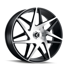 Load image into Gallery viewer, Kraze KR192 Phase 22x8.5 / 5x115/120 BP / 38mm Offset / 74.1mm Hub Gloss Black Machined Wheel