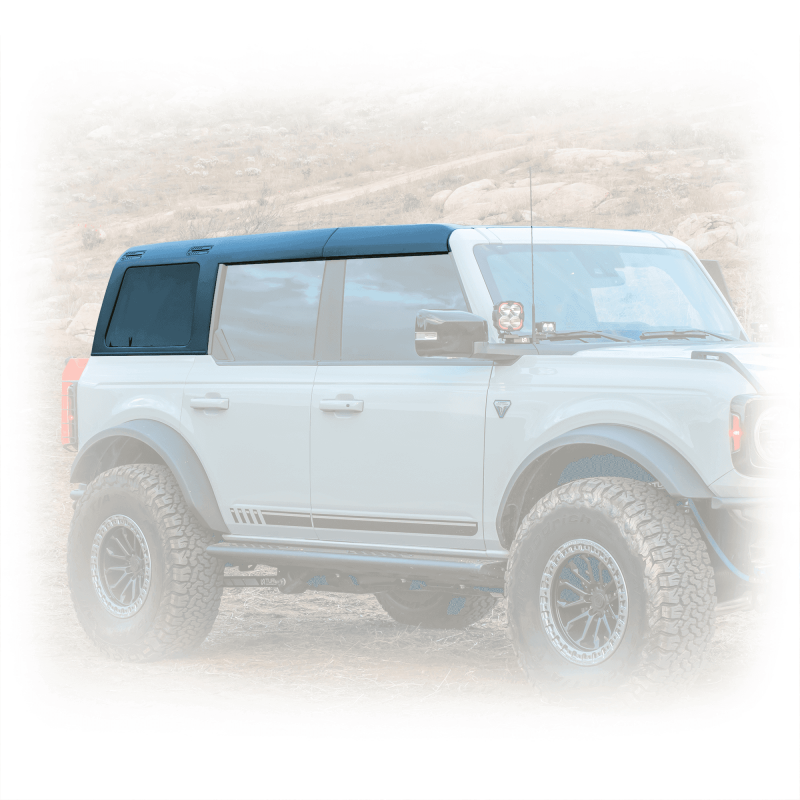 Turn Offroad 2021+ Ford Bronco 4 Dr Hardtop Defroster Side Badge Delete - TXT BLK HTBR-M4BDHL01WD