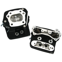 Load image into Gallery viewer, S&amp;S Cycle 84-99 BT Performance Replacement Low Compression 82cc Cylinder Heads - Wrinkle Black
