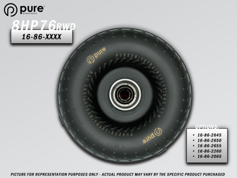 Pure Drivetrain 8HP76 High Performance Billet Race Torque Converter - 20/65 Stator - RWD