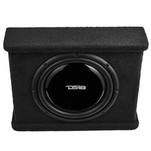 Load image into Gallery viewer, DS18 Single 12in Shallow Subwoofer and Enclosure 350 Watts RMS Sealed Black Carpet