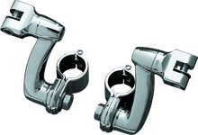 Load image into Gallery viewer, Kuryakyn Longhorn Offset Peg Mounts With 1-1/4inch Clamp Chrome
