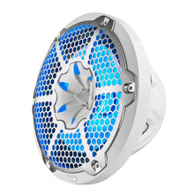 Load image into Gallery viewer, DS18 NXL-M Series Spkr w/ RGB LED Lights 10in 2-Way 200 Watts RMS 4 ohm Wht Grill Detached w/ Cover