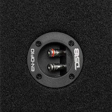 Load image into Gallery viewer, DS18 Single 10in Shallow Subwoofer and Enclosure 300 Watts RMS Downfiring Sealed Black Carpet