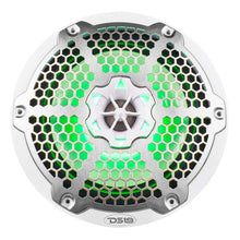 Load image into Gallery viewer, DS18 NXL-M Series Speaker w/ RGB LED Lights 8in 2-Way 125 Watts RMS 4 ohm White w/ Cover
