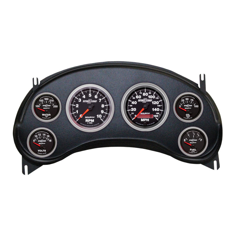 Autometer Sport-Comp II Direct Fit Dash Kit 98-04 Chevy S10 Truck (2 x 3-3/8in. / 4 x 2-1/16in.) 2934-12