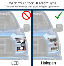 Load image into Gallery viewer, Raxiom 15-17 Ford F-150 G3 Projector Headlights w/ LED Accent- Black Housing (Clear Lens)