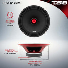 Load image into Gallery viewer, DS18 10in 300 Watts RMS 8 ohm Mid-Range Loudspeaker Bullet Loudspeaker