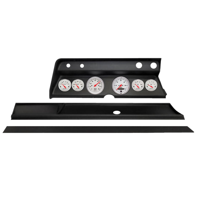 Autometer Arctic White Direct Fit Dash Kit 1966 Chevy Chevelle (2 x 3-3/8in. / 4 x 2-1/16in.) 2931-03
