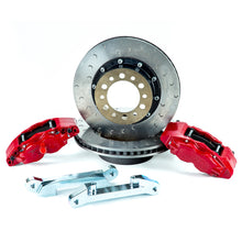 Load image into Gallery viewer, Alcon 2007+ Jeep JK w/ 5x5.5in Hub 355x22mm Rotor 4-Piston Calipers Rear Brake Upgrade Kit - Red ALABKR5059D16