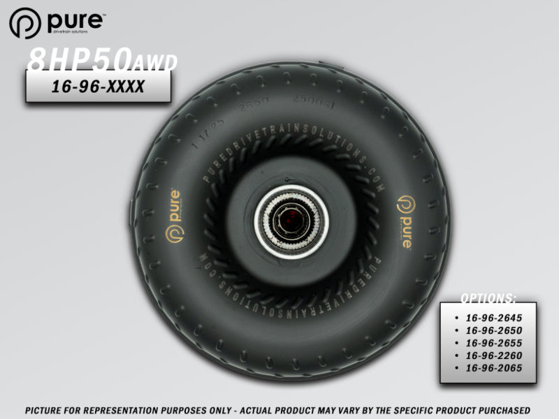 Pure Drivetrain 8HP50 High Performance Billet Race Torque Converter - 20/65 Stator - AWD