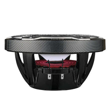 Load image into Gallery viewer, DS18 NXL-M Series Speaker w/ RGB LED Lights 8in 2-Way 125 Watts RMS 4 ohm Black Crbn Fiber w/ Cover