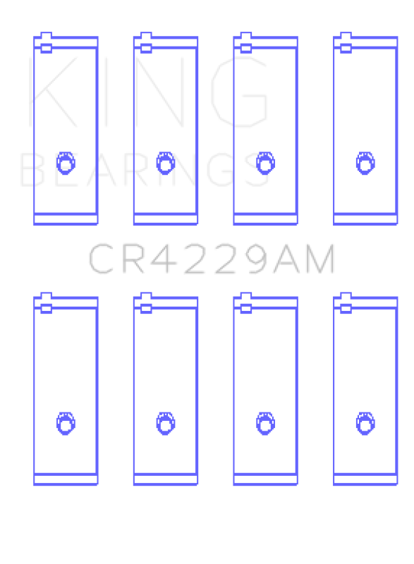 King Engine Bearings Toyota 2E (Size +0.25mm) Connecting Rod Bearing Set GCR4229AM0.25