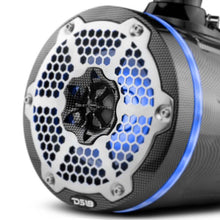 Load image into Gallery viewer, DS18 Marine And Powersports Towers 6.5in 100 Watts RMS RGB LED Lights Black Carbon Fiber