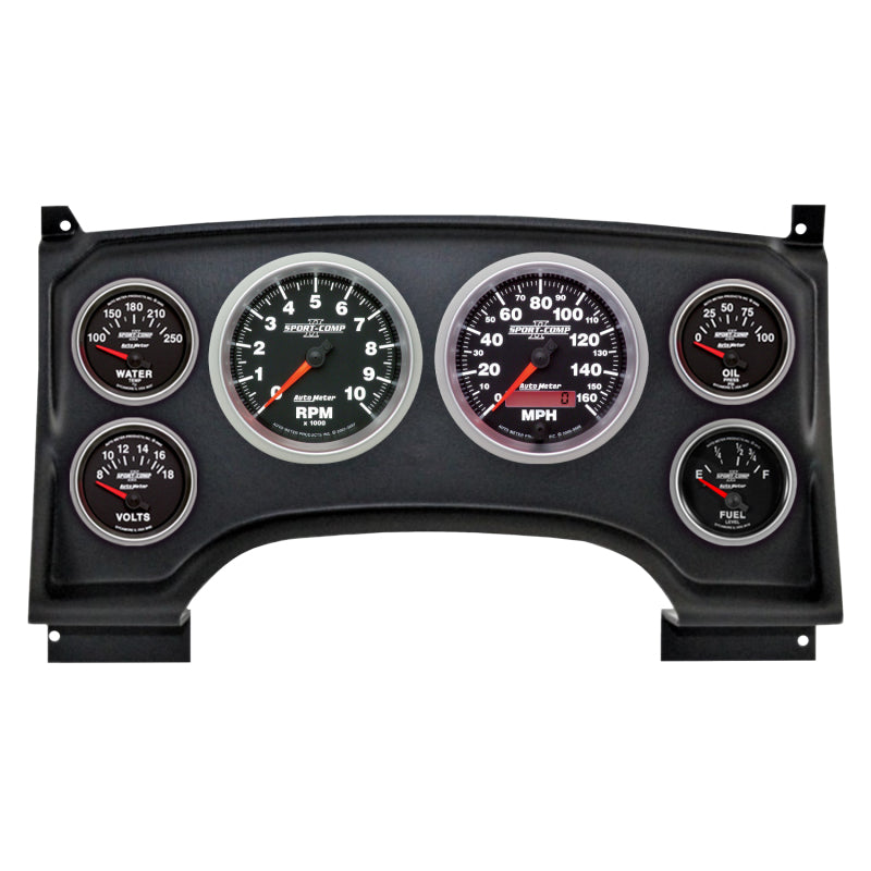 Autometer Sport-Comp II Direct Fit Dash Kit 94-97 Chevy S10 Truck (2 x 3-3/8in. / 4 x 2-1/16in.) 2933-12