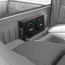 Load image into Gallery viewer, DS18 Dual 10in Shallow Enclosure w/ Subwoofer 350 Watts RMS Sealed Black Carpet Amplified