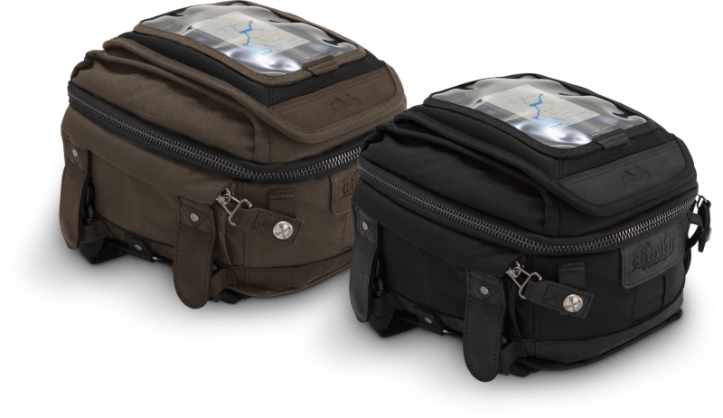 Burly Brand Voyager Tank / Tail Bag - Dark Oak - GTR Auto