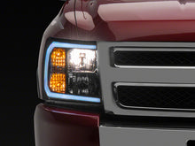 Load image into Gallery viewer, Raxiom 07-13 Chevrolet Silverado 1500 Axial Series Headlights w/ LED Bar- Black Housing (Clear Lens)
