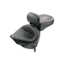 Load image into Gallery viewer, Mustang 00-11 Yamaha V-Star 1100 Classic,02-11 V-Star 1100 Silverado Touring 2PC Seat w/Studs- Black