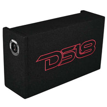 Load image into Gallery viewer, DS18 Single 10in Shallow Subwoofer and Enclosure 300 Watts RMS Downfiring Sealed Black Carpet