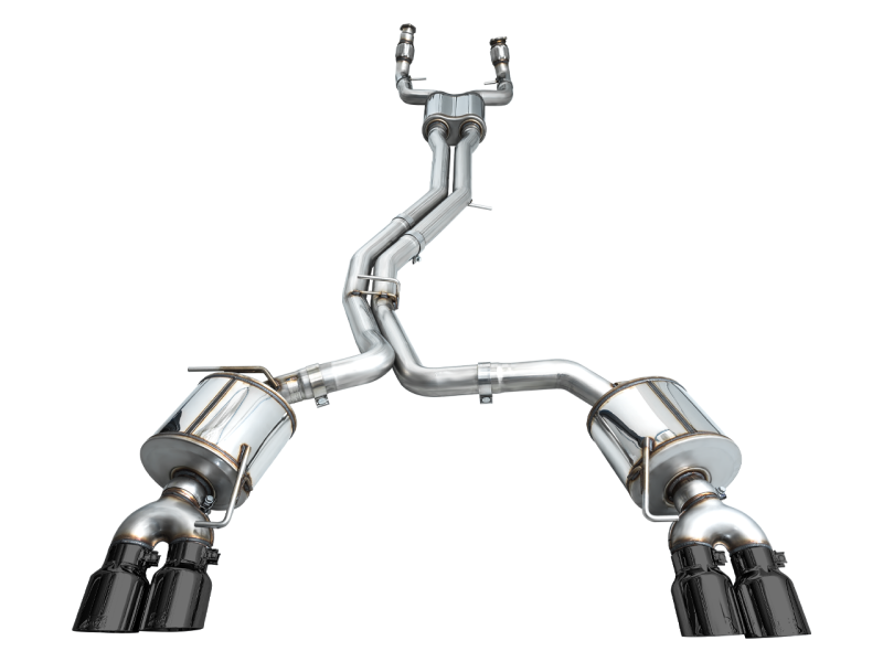 AWE Tuning 19-23 Audi C8 S6/S7 2.9T V6 AWD Touring Edition Exhaust - Diamond Black Tips 3015-43107