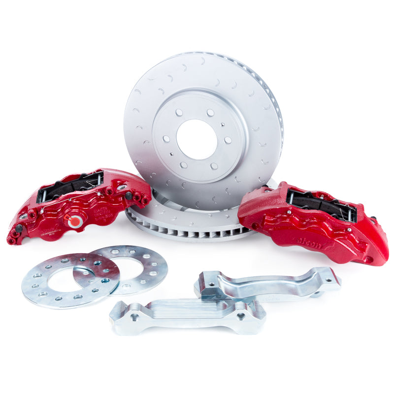 Alcon 09-20 F-150/Raptor Gen1-2 347x36mm Rotors 6-Piston Red Front Brake Kit Requires alcAC011507NAN ALABKF1559BE11