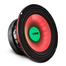 Load image into Gallery viewer, DS18 6.5in 250 Watts RMS 4ohm Mid Range Loudspeaker w/Translucent Dust Cap and Cone w/RGB LED Lights
