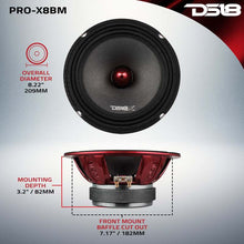 Load image into Gallery viewer, DS18 8in 275 Watts RMS 8 ohm Mid-Range Loudspeaker Bullet Loudspeaker