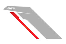 Load image into Gallery viewer, APR Sideburn Stickers - Silver APR/Red Stripe (Pair) PM100333