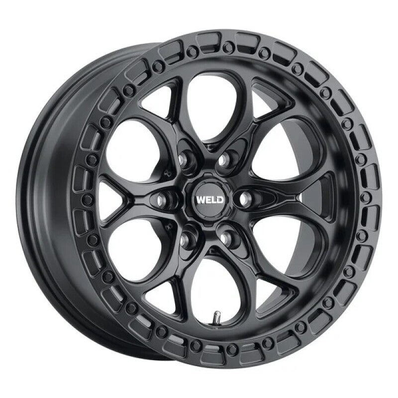 Weld 18x9 Ledge 6 6x135 ET00 BS 5.00 Satin Black / Satin Black Ring 87.1