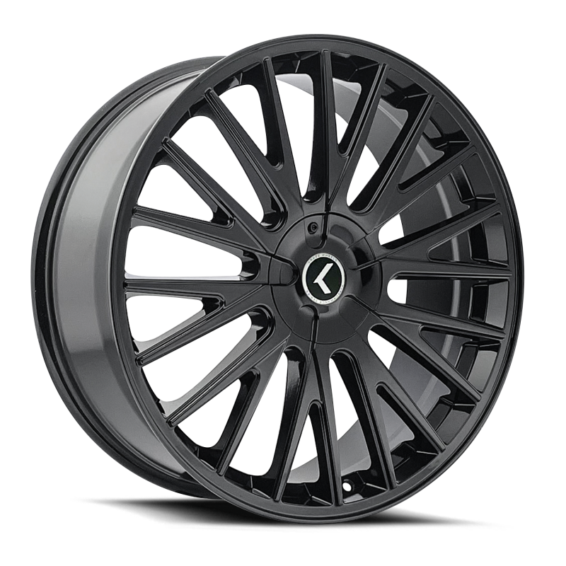 Kraze KR185 Double Down 22x8.5 / 5x112/114.3 BP / 38mm Offset / 73mm Hub Gloss Black Wheel