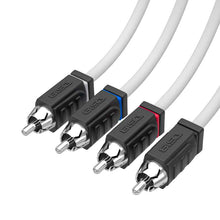 Load image into Gallery viewer, DS18 Marine Grade Tinned Copper OFC RCA Wires 4-Channel 25 Feet