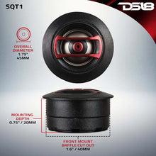 Load image into Gallery viewer, DS18 1.3in Mini Dome Tweeters Neodymium ABS Body 30 Watts RMS RMS 0.8in KSV Vc 4 ohm