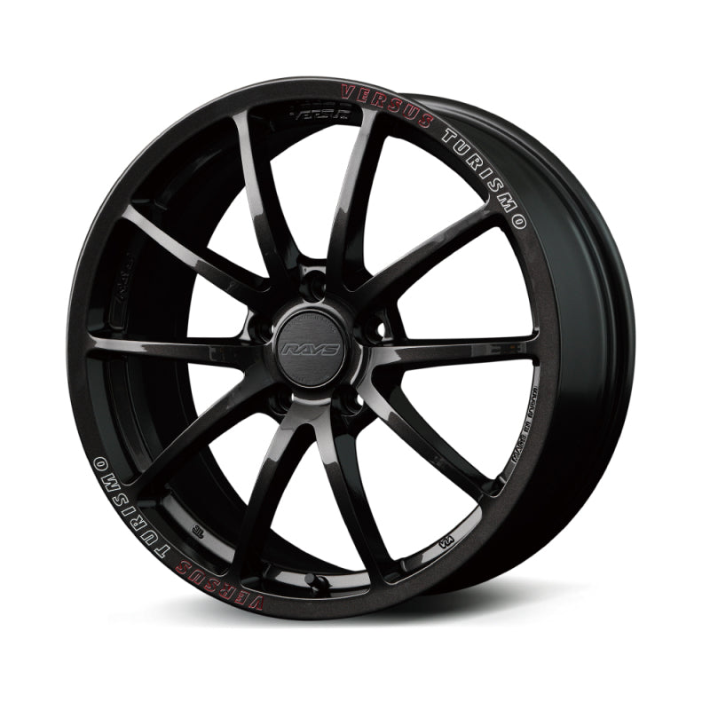 Versus VT125S 18X7.5 +45 5x114.3 Super Dark Gunmetal/MC/RAP (Red Clear)
