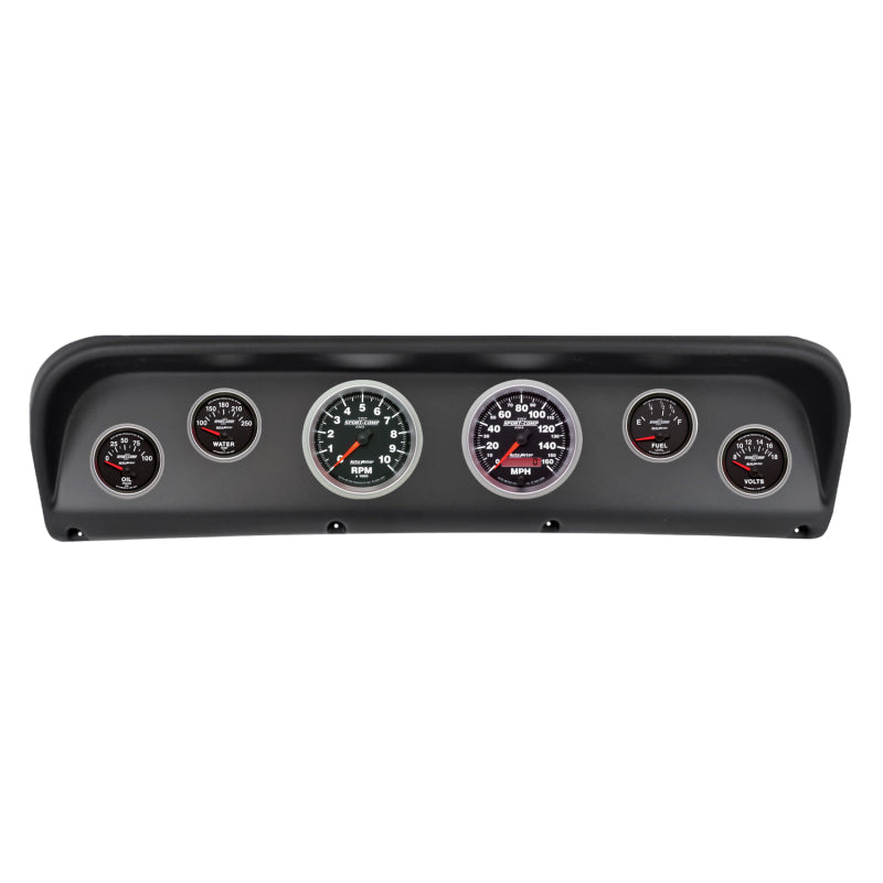 Autometer Sport-Comp II Direct Fit Dash Kit 67-72 Ford F100 (2 x 3-3/8in. / 4 x 2-1/16in.) 2938-12