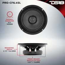 Load image into Gallery viewer, DS18 6.5in 250 Watts RMS 4 ohm Mid-Bass Loudspeaker Shallow