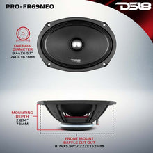 Load image into Gallery viewer, DS18 6x9in 250 Watts RMS 4 ohm Neodymium Full Range Loudspeaker