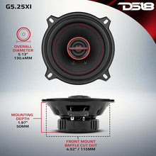 Load image into Gallery viewer, DS18 5.25in 45Watts RMS 4 ohm 2-Way Coaxial Speaker System Universal Fit