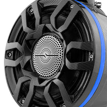 Load image into Gallery viewer, DS18 Compact Pro Towers 8in 250 Watts RMS RGB LEDs PRO-HY8.4B Included Cover Incl Black Crbn Fiber
