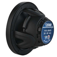 Load image into Gallery viewer, DS18 Hybrid Marine Speaker w/ Driver And RGB LEDs 8in 2-Way 350 Watts RMS 4 ohm Black w/ Covers